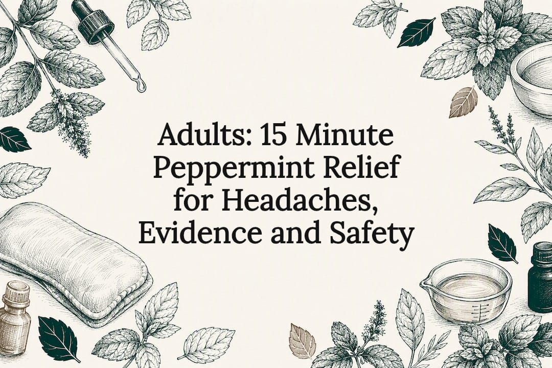 Peppermint headache relief article title card