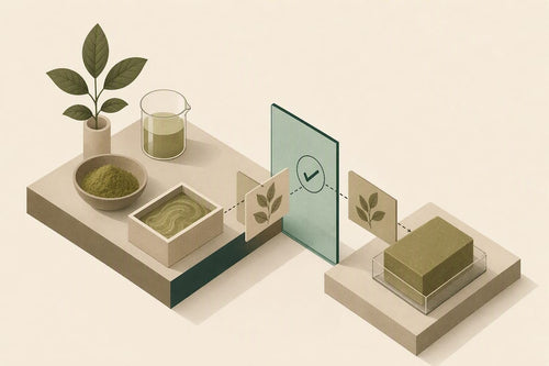 Minimalist illustration of botanical quality controls