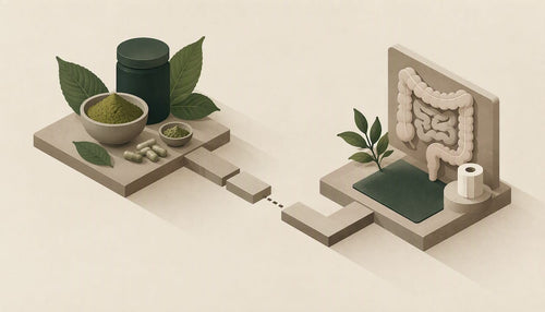 Abstract illustration of kratom and digestion